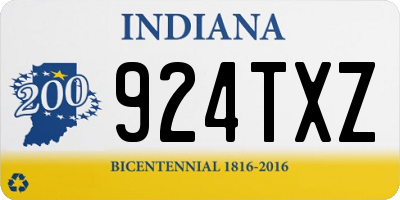 IN license plate 924TXZ