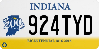 IN license plate 924TYD