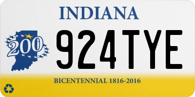 IN license plate 924TYE