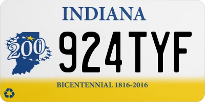 IN license plate 924TYF