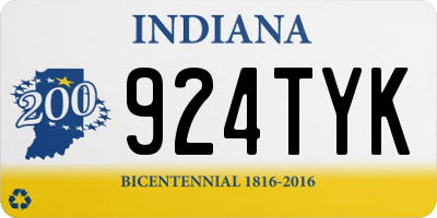 IN license plate 924TYK
