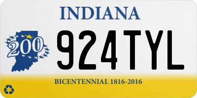 IN license plate 924TYL