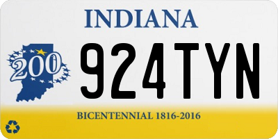 IN license plate 924TYN