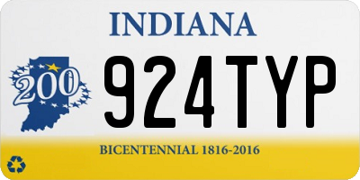 IN license plate 924TYP