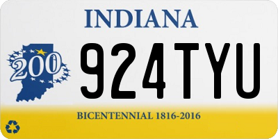 IN license plate 924TYU