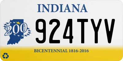 IN license plate 924TYV