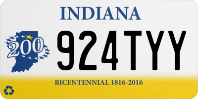 IN license plate 924TYY