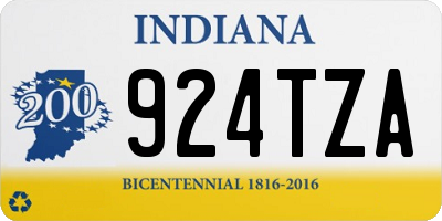 IN license plate 924TZA