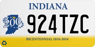 IN license plate 924TZC