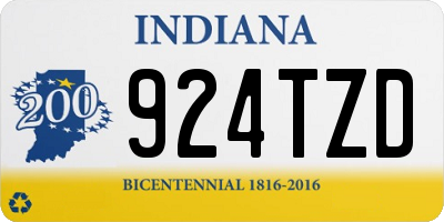 IN license plate 924TZD