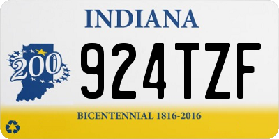 IN license plate 924TZF