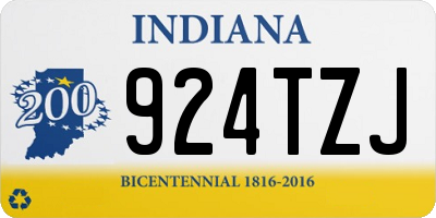 IN license plate 924TZJ