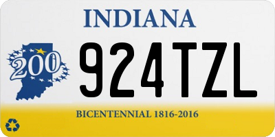IN license plate 924TZL