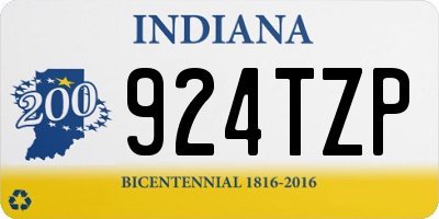 IN license plate 924TZP