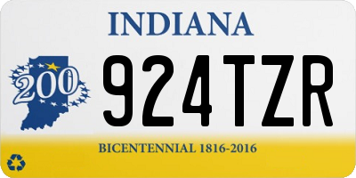 IN license plate 924TZR