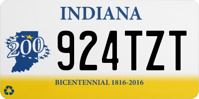 IN license plate 924TZT