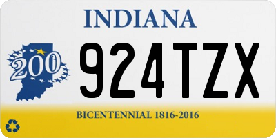 IN license plate 924TZX