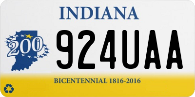 IN license plate 924UAA