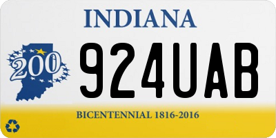 IN license plate 924UAB