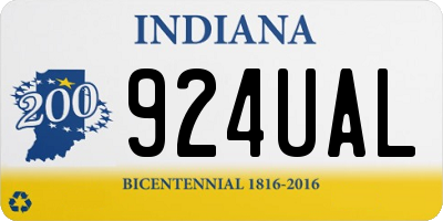 IN license plate 924UAL