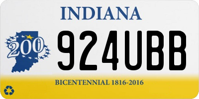 IN license plate 924UBB
