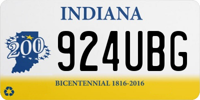 IN license plate 924UBG