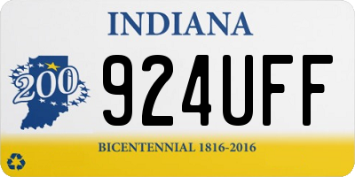 IN license plate 924UFF