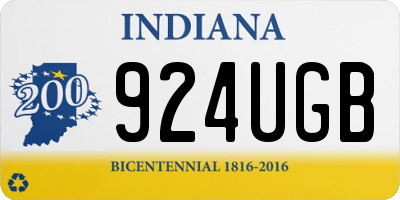 IN license plate 924UGB