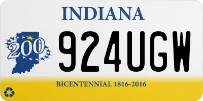 IN license plate 924UGW