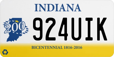 IN license plate 924UIK