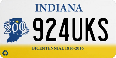 IN license plate 924UKS