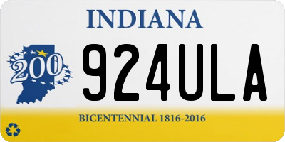 IN license plate 924ULA