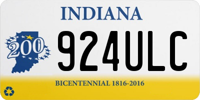 IN license plate 924ULC