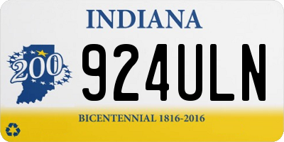 IN license plate 924ULN