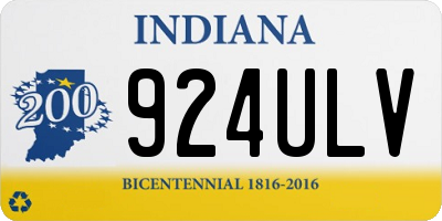 IN license plate 924ULV