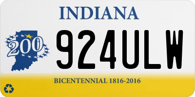 IN license plate 924ULW