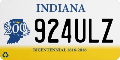 IN license plate 924ULZ