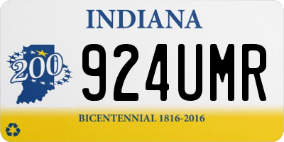 IN license plate 924UMR