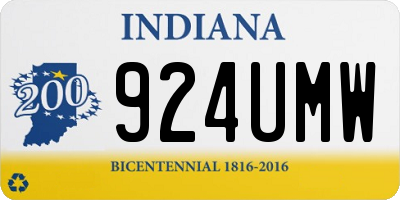 IN license plate 924UMW