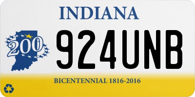 IN license plate 924UNB