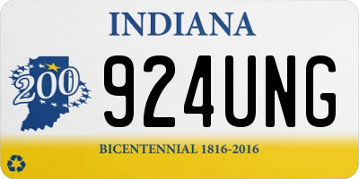 IN license plate 924UNG