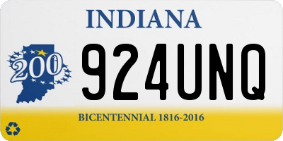 IN license plate 924UNQ