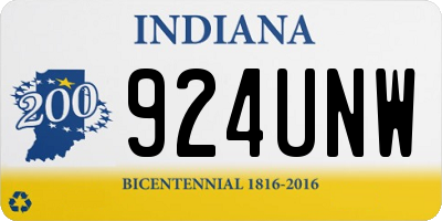 IN license plate 924UNW