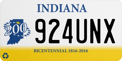 IN license plate 924UNX