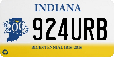 IN license plate 924URB