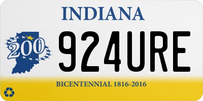 IN license plate 924URE