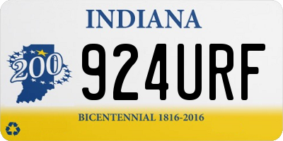 IN license plate 924URF