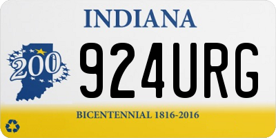 IN license plate 924URG