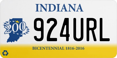 IN license plate 924URL