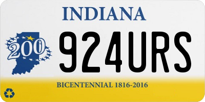 IN license plate 924URS